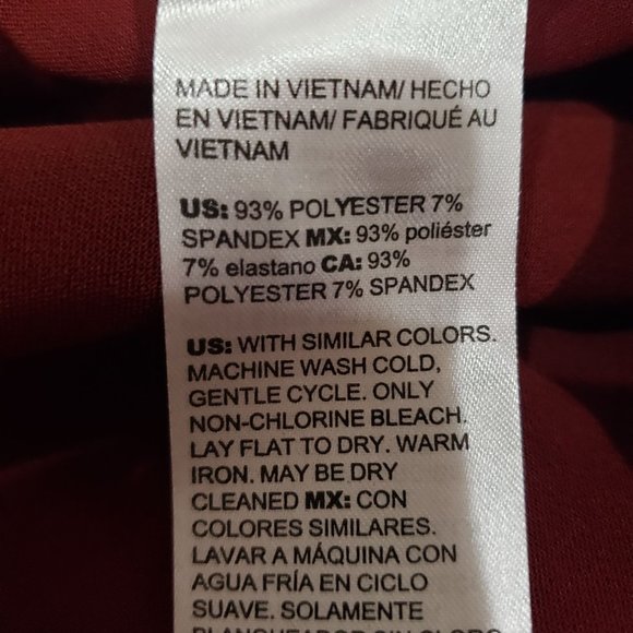 Chico's Wide Leg Fashion Pant 2.5R NWT $99 570294715 size 14 Cranberry Spice - Picture 5 of 7